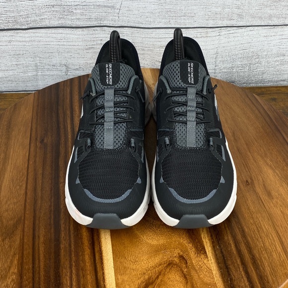 Skechers Black and White Athletic Shoes - Picture 8 of 12